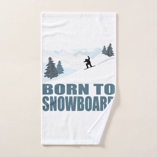 Né À Snownoard Sports Hiver (Serviette à main)