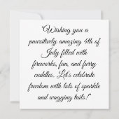 Né à Sparkle - jolie carte 4 juillet plat avec (Dos)