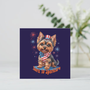 Né à Sparkle - jolie carte 4 juillet plat avec