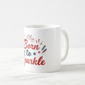 Né à Sparkle Patriotic Mug (Devant droit)