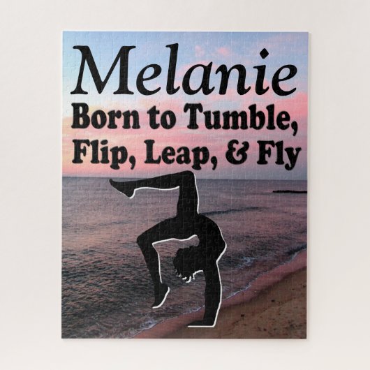 NÉ À TUMBLE PERSONNALISÉ GYMNAST PUZZLE (Vertical)