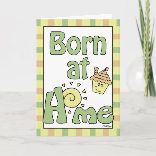 Né au Faire-part de naissance à domicile (Devant)