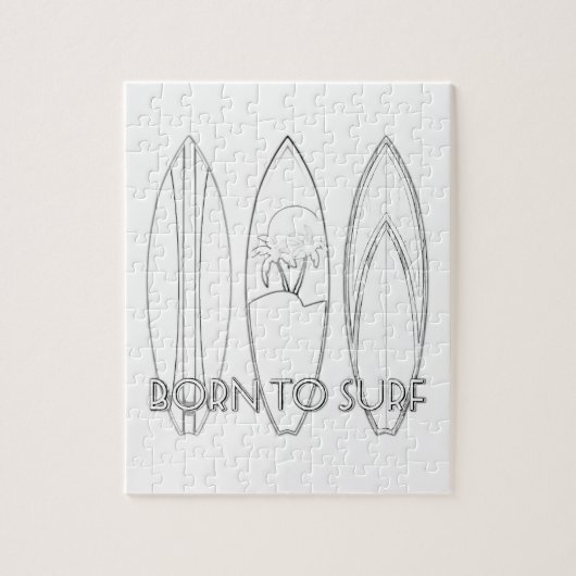 Né Au Surf Puzzle Coloriage Adulte (Vertical)