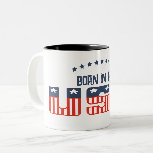 Né aux USA Patriotic Mug (Devant gauche)