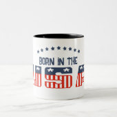 Né aux USA Patriotic Mug (Centre)