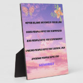 Ne blâmez personne Plaque (Côté)