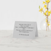 Ne cède jamais ! Churchill ... Carte par SRF (Fleur jaune)