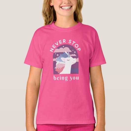 Ne Cessez Jamais D'Être Vous, T-Shirt Unicorne (Devant)