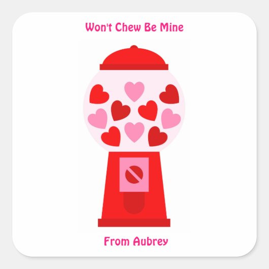 Ne Chew pas être mien Sticker Valentine Sticker He (Devant)