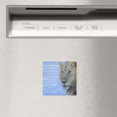 "Ne crains pas, je suis avec toi" Lion Magnet (In Situ (Lave-vaisselle))