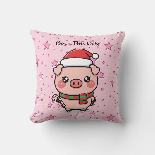 Né Cute | Coussin Décoratif Mini Cochon Adorable (Recto)