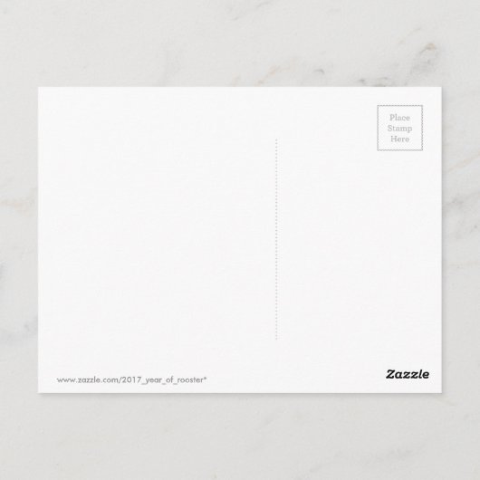 Né dans Rooster Année Personnalité Carte postale 1 (Dos)