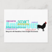 Né dans Rooster Année Personnalité Carte postale 1 (Devant)