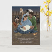 Né dans ta Nativité Carte de Noël (Fleur jaune)
