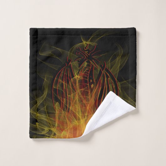 Né De L'Ensemble De Serviettes De Bain Fire Dragon (Gant de toilette)