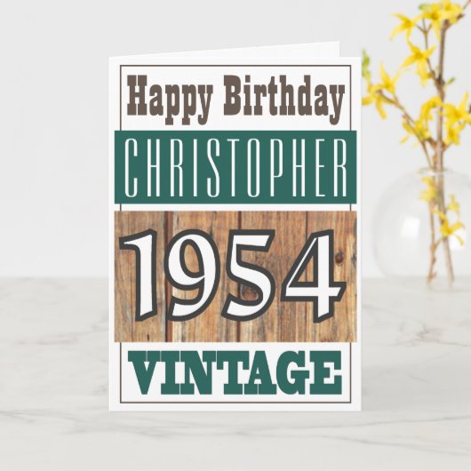 Né en 1954 Carte de voeux (Fleur jaune)