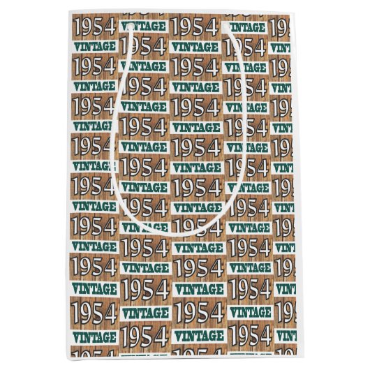 Né en 1954 sac cadeau moyen (Devant)