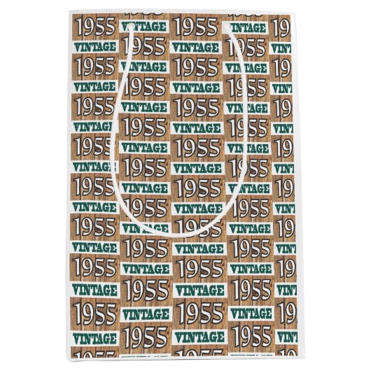 Né en 1955 sac cadeau moyen (Devant)