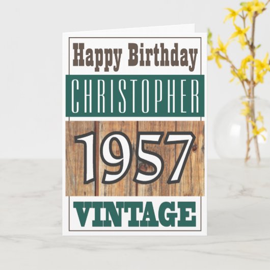 Né en 1957 Carte de voeux (Fleur jaune)