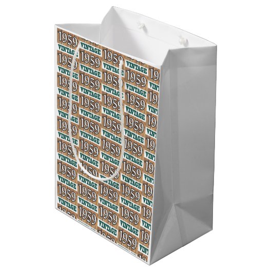 Né en 1959 sac cadeau moyen (Dos Angle)