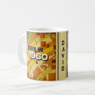 Né en 1960 Nom Mug - 60s Retro Geometry Design