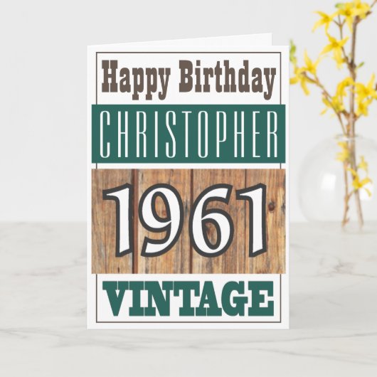 Né en 1961 Carte de voeux (Fleur jaune)