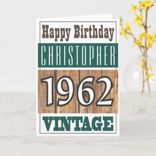 Né en 1962 Carte de voeux (Fleur jaune)