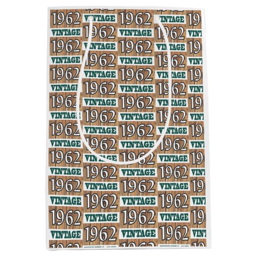 Né en 1962 sac cadeau moyen (Devant)