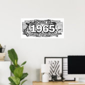 Né En 1965 Édition Limitée Poster (Bureau à domicile)