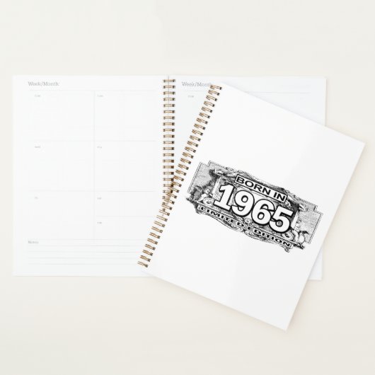 Né En 1965 Edition Limitée Spiral Planner (Devant avec enveloppe)