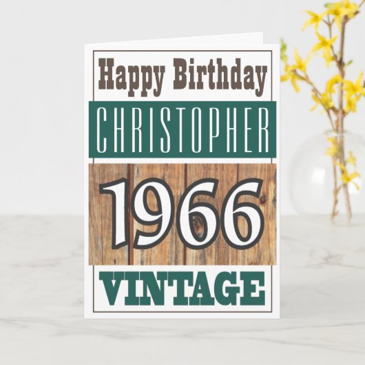 Né en 1966 Carte de voeux (Fleur jaune)