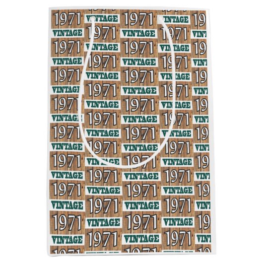 Né en 1971 sac cadeau moyen (Devant)