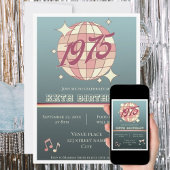 Né en 1975 50e anniversaire Invitation