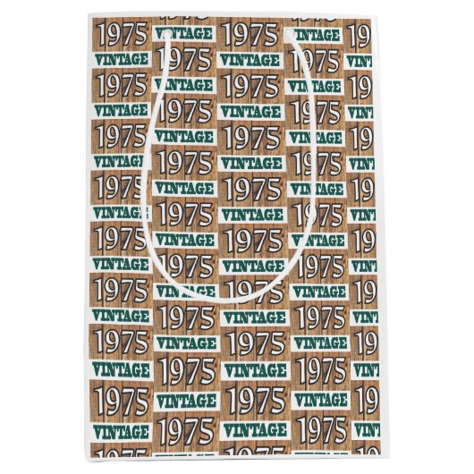 Né en 1975 sac cadeau moyen (Devant)