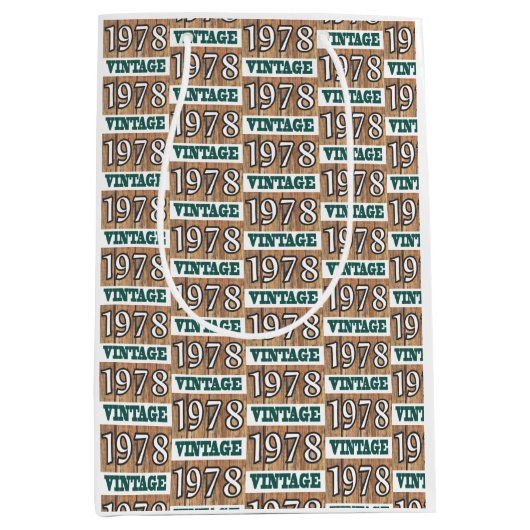 Né en 1978 sac cadeau moyen (Devant)