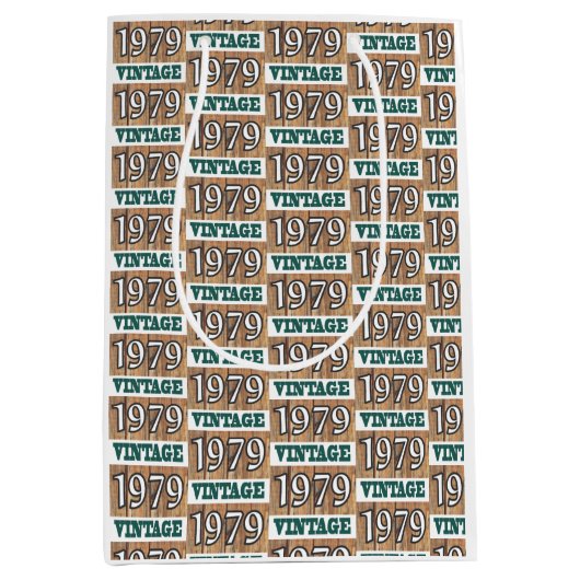 Né en 1979 sac cadeau moyen (Devant)