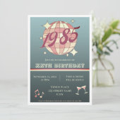 Né en 1985 39e fête de 40e anniversaire Invitation (Debout devant)