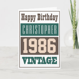 Né en 1986 Carte de voeux