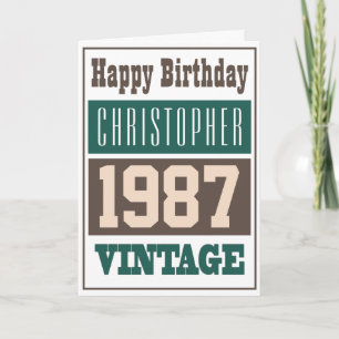 Né en 1987 Carte de voeux