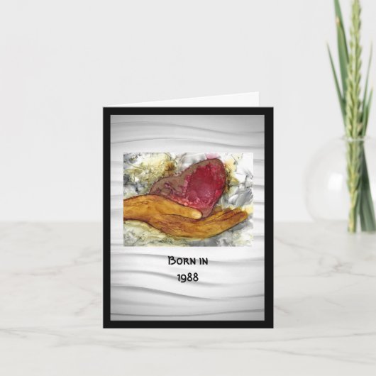 Né en 1988 Anniversaire Fun Facts Carte de voeux (Devant)