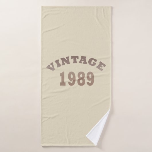 né en 1989 cadeau d'anniversaire vintage (Serviette de bain)