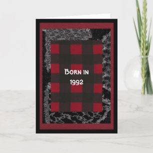 Né en 1992 Anniversaire faits amusants Carte