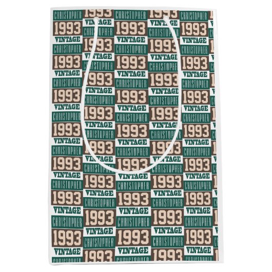 Né en 1993 sac cadeau moyen (Devant)