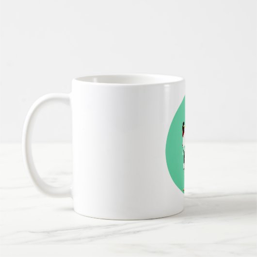 Né en 2017 Année du coq dans Green Circle Mug 2 (Gauche)