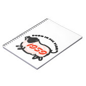 Né en Chine année porc 1959 Carnet spiral (Côté gauche)