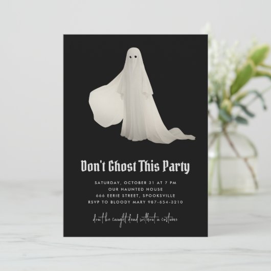Ne fantôme pas cette invitation d'Halloween du Par (Debout devant)