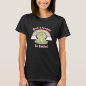 Ne Froget to Smile Cute Frog Pun Doodle T-Shirt (Devant)
