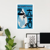 Ne gaspillez pas une goutte d'eau ! - Impression d (Bureau à domicile)