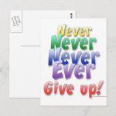 Ne jamais abandonner la carte postale (Devant / Derrière)