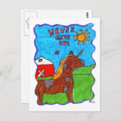 Ne jamais abandonner la carte postale (Devant / Derrière)